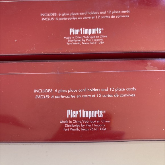 Pier 1 Imports Red & Gold Place Card Holders 12 Christmas Ornaments 2 Boxes of 6 - Picture 5 of 6